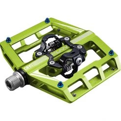 Funn Pédales VTT Mamba SS Pédales Avec One-Side Clip/One-Side Flat, Vert