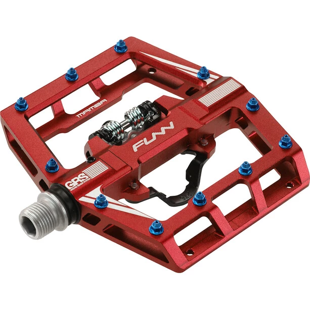 Funn Pédales BMX, Dirt & Freeride Mamba SS Pédales Avec One-Side Clip/One-Side Flat, Rouge 1 Funn Pédales BMX, Dirt & Freeride Mamba SS Pédales Avec One-Side Clip/One-Side Flat, Rouge