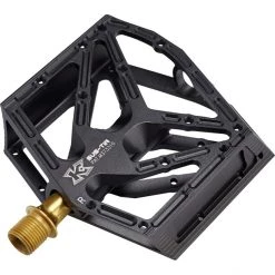Kcnc Pédales BMX, Dirt & Freeride Steady Pédales Plates Avec Axe En Acier, Noir