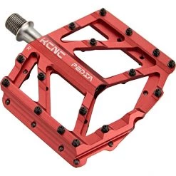 Kcnc Pédales BMX, Dirt & Freeride Pedia 2 Pédales Plates Slim Pour MTB/BMX, Rouge