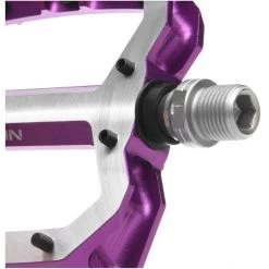 Nukeproof Pédales VTT Horizon Pro Pédales Plates De Descente, Violet/argent -Pédales Soldes nukeproof horizon pro downhill flat pedals purple 4