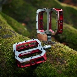 Nukeproof Pédales VTT Horizon Pro Pédales Plates De Descente, Rouge/argent -Pédales Soldes nukeproof horizon pro downhill flat pedals red 7