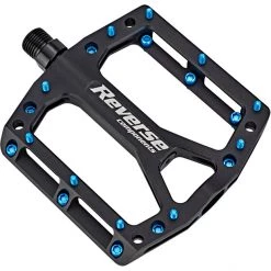 Reverse Pédales VTT Black One Pédales, Noir/bleu