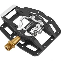 Tatze Pédales VTT MTB TWO-FACE Pédales Plates/SPD Titane, Noir